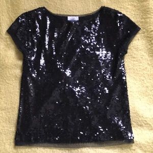 LOFT tops | Black sequin | New Year’s Eve outfit